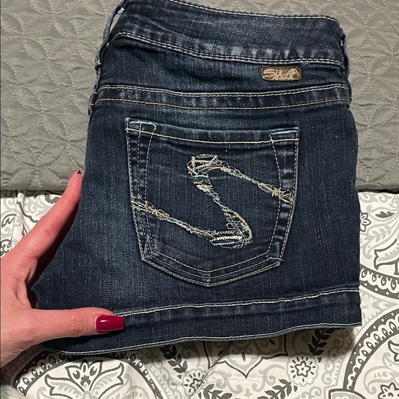 Silver Jeans Women's Blue Denim Shorts - Picture 6 of 9